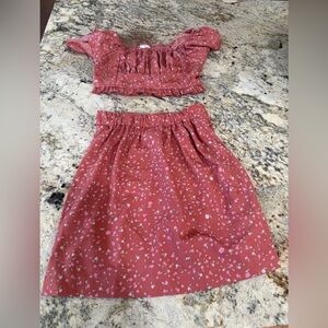 Japana Kids Floral Skirt and Top Set Size 7